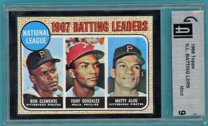 1968 Topps NL Batting Leaders,Clemente #1 GAI 9! Mint! Pirates! - Picture 1 of 2