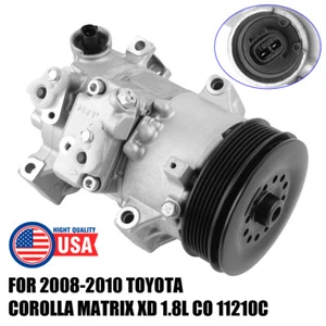 A/C AC Compressor W/ Clutch For Toyota Corolla Matrix XD 1.8L 2008-10 CO 11210C - Picture 1 of 9