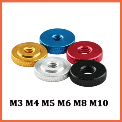 Rändelmutter Niedrige Form Aluminiumlegierung Rändelmuttern M3 M4 M5 M6 M8 M10 - Bild 1 von 4