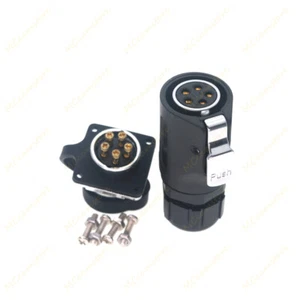 XHP20 5pin Screw Crimp Panel Mount Waterproof Wire Plug Socket Fit RV Solar Port - Picture 1 of 6