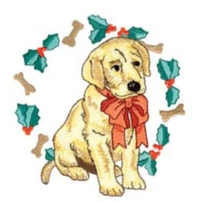 MASCHINENSTICKMOTIVE USB - WEIHNACHTEN HAUSTIERE 2 DESIGNS 4X4 KÄTZCHEN WELPE PFERD - Bild 1 von 5