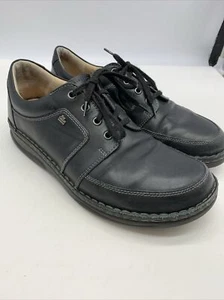 Finn Comfort Black Leather Lace Up Mens Shoes Sz US 8 W EU 41 - Picture 1 of 19