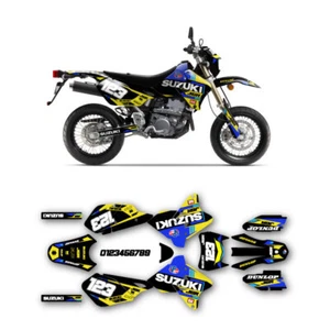 SUZUKI DRZ400 Drz400s JGR Laminated Graphics Decals Drz400sm drz400e 1999-2020 - Foto 1 di 7