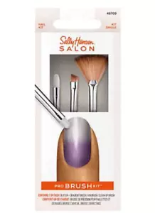 Sally Hansen Salón de uñas 3 piezas Kit de cepillo profesional Esmalte Ventilador de brillo Juego de arte limpio - Imagen 1 de 5