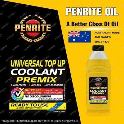 Penrite Top Up Coolant Premix 1L for BMW 6 Series 635CSi 640d i 645Ci 650Ci 650i - image 1 of 2