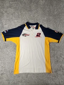 Vintage Miller Lite Beer Chase Authentic Rusty Wallace Polo Shirt Penske Ford Lg - Picture 1 of 10