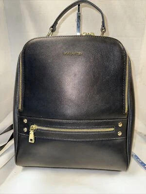 Mochila de cuero negra Bostanten Foto 1 de 4