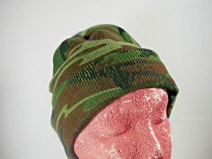 Army Camouflage Print Knit Beanie Hat Stocking Cap Usa Master Sports - Picture 1 of 6
