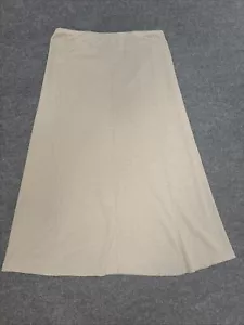 Orvis Hemp Cotton Beige Maxi Skirt Paneled A-Line Size M - Picture 1 of 7