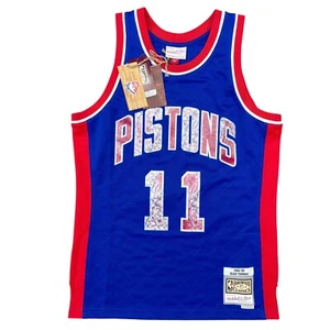 Mitchell & Ness Isiah Thomas Detroit Pistons Refractor Basketball Jersey, Sze XL - Picture 1 of 2