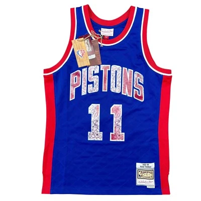 Camiseta deportiva de baloncesto Mitchell & Ness Isiah Thomas Detroit Pistons refractor, talla XL Foto 1 de 2