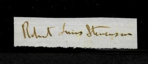 Robert Louis Stevenson Autor Autogramm Nachdruck auf Originalpapier aus den 1870er Jahren - Bild 1 von 1