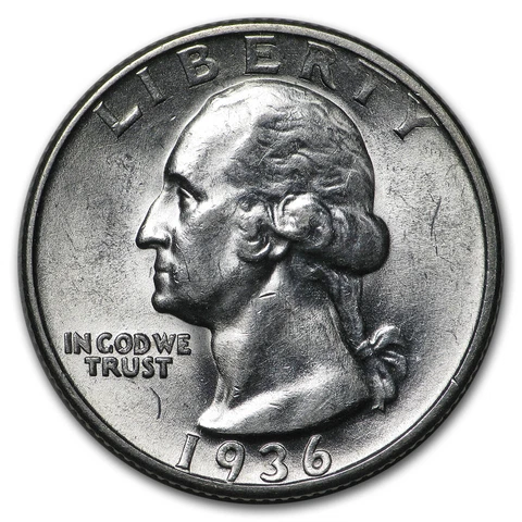 1936-D Washington Quarter BU - SKU#159649 Cover