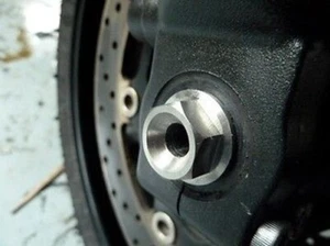 YAMAHA FRONT AXLE SPINDLE BOLT TITANIUM M14X1.5 R6 R1 FJR V MAX SEE FOR FIT R2C1 - Picture 1 of 1
