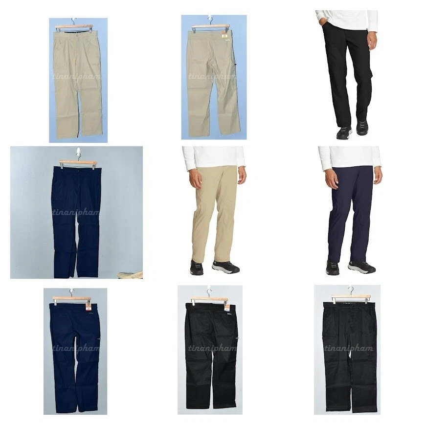 Eddie Bauer Men's Rainier Tech Pant in Black, Blue, Tan - Image 1 of 1