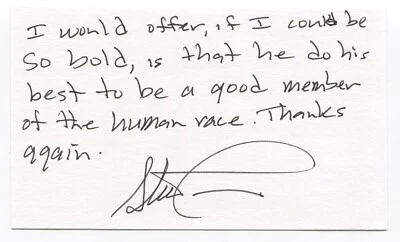 Steve Tannen Signed 3x5 Index Card Autograph Football NFL New York Jets - Image 1 of 2