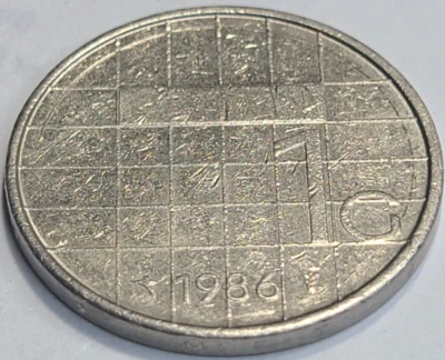 1986 Netherlands 1 Gulden KM# 205 US SELLER COMBINE SHIPPING - Image 1 of 2