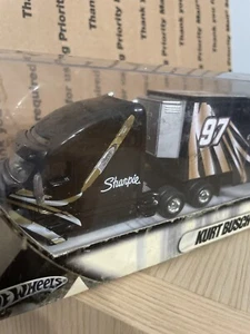 2005 Kurt Busch #97 Hot Wheels Racing Sharpie Team Transporter Rig 1:64 NEW - Picture 1 of 7