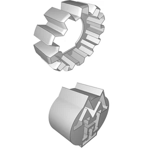 Ausstechformen Set für THW Logo - Technisches Relief - zweiteiliges Design - Bild 1 von 1