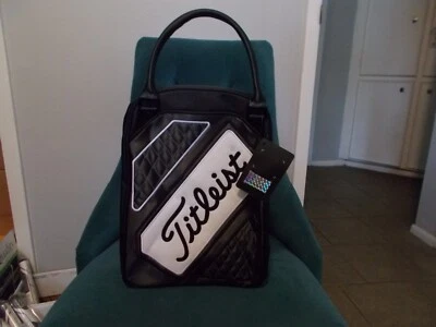 1-  NEW Titleist  Black, and White, Ball or Shoe Shag Bag, free shipping. - Image 1 of 2