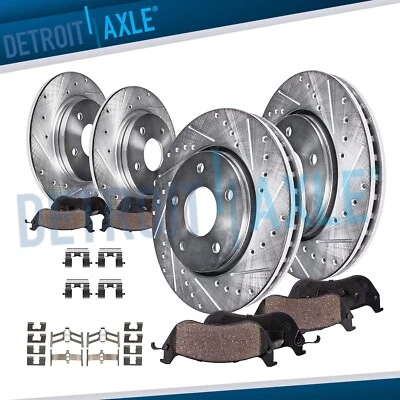 Rotores perforados delanteros y traseros de 11,1" (282 mm) + pastillas de freno para Honda Accord 2003-07 Foto 1 de 4