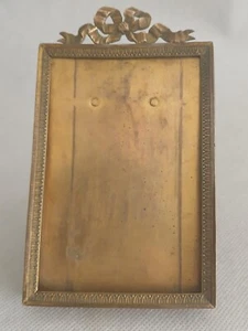 Superbe cadre porte photo rectangle bronze et laiton A décor nœud Napoléon III - Picture 1 of 9