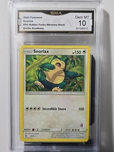 Mazo Snorlax 50/68 Battle Academy Mint Mewtwo Pokemon 2020 GMA 10 - Imagen 1 de 2