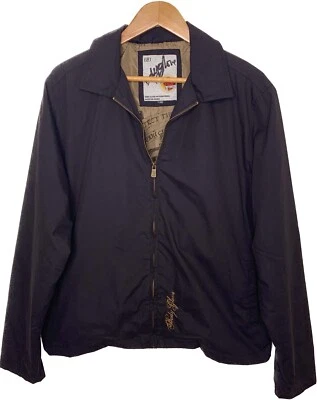 Body Glove Chaqueta Hombre XL Negro Cremallera Bomber Forrado Bordado y2k Surf Foto 1 de 4