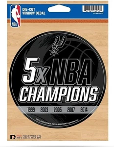 San Antonio Spurs 5" Decal Sticker 5X Time Champions Flat Vinyl Auto Emblem... - Picture 1 of 1