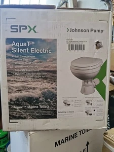 Johnson Pumpe AquaT Toilette Silent Electric Comfort 12V mit Pumpe 80-47232-01 Marine - Bild 1 von 9