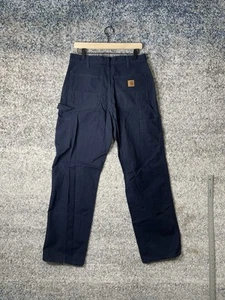 Carhartt B11-MDT Loose Original Fit Washed Duck Work Dungaree Blue 32x33 - Picture 1 of 12