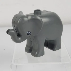 Lego Duplo Figure Elephant Baby (Medium) 3.5" Long slate gray - Picture 1 of 7