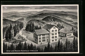 Ansichtskarte Badenweiler /bad. Schwarzw., Hotel und Pension Hochblauen 1937 - Picture 1 of 2