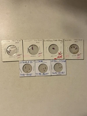 Set of Assorted Loose Thai Rubies Gemstones Multiple Different Cuts and Sizes - Image 1 of 4