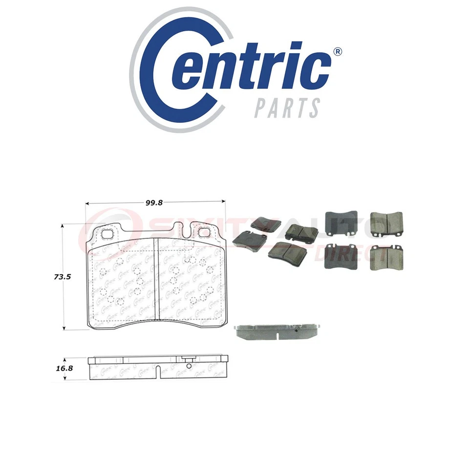 Centric Posi Quiet Ceramic Brake Pads w Shims for 1992-1994 Ferrari 512 TR ma Foto 1 de 4