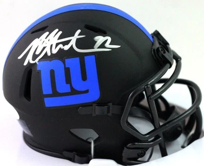 Michael Strahan Autographed New York Giants Eclipse Mini Helmet - Beckett W Auth - Image 1 of 4