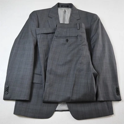 Terno calça jaqueta masculina Michael Kors 38S 32x30 cinza ajuda 100% lã - Imagem 1 de 4