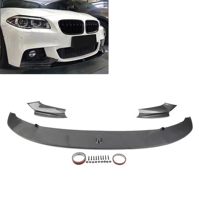 Front Bumper Spoiler Lip FIT For BMW 5 Series F10 M Sport 2011-2016 - Imagem 1 de 4