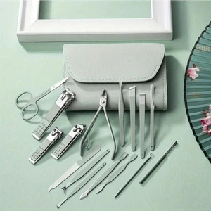 16-teiliges Profi Nagelknipser & Maniküre Pediküre Set mit Reiseetui - Bild 1 von 9