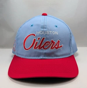Vintage Sports Specialties Houston Oilers Snapback The Twill 80s Script Hat Cap - Picture 1 of 11