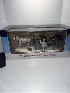 Carole Towne Collection Christmas Wagon Table Accents Horse Drawn Carriage - Picture 1 of 3