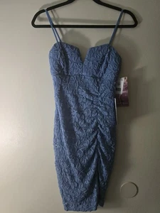 Emerald Sundae Blue Embroidered Dress Formal Romantic Balletcore Feminine NWT Sm - Picture 1 of 9