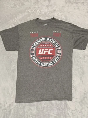 Camiseta UFC Para Hombres Grande Gris Manga Corta Cuello Redondo MMA Artes Marciales Camiseta Camiseta Foto 1 de 4