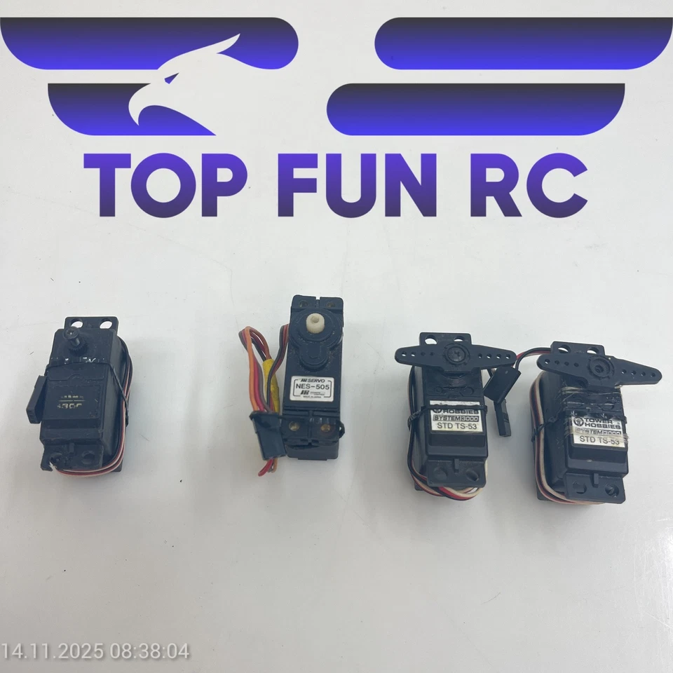 TOWER HOBBIES & JR SERVO LOT! NES-505, STD TS-53 X3 FOR CARS/PLANE/BOAT TESTED! - Image 1 of 1