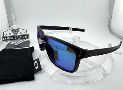 ÓCULOS DE SOL POLARIZADO OAKLEY HOLBROOK MIX PRETO POLIDO PRIZM SAFIRA OO9384-06 - Imagem 1 de 4