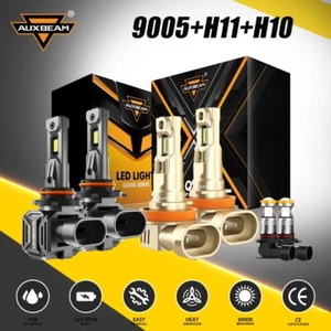 AUXBEAM LED Headlight Fog Light Bulbs for Ram 1500 2500 3500 2011-2018 Bright - Picture 1 of 12
