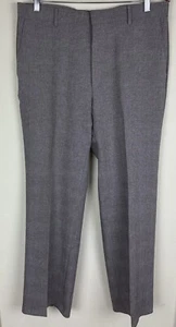 Vintage 70s LEVIS Action Slacks *SLIM FIT* 35x31 ACTUAL Stretchy Brown Plaid - Picture 1 of 11