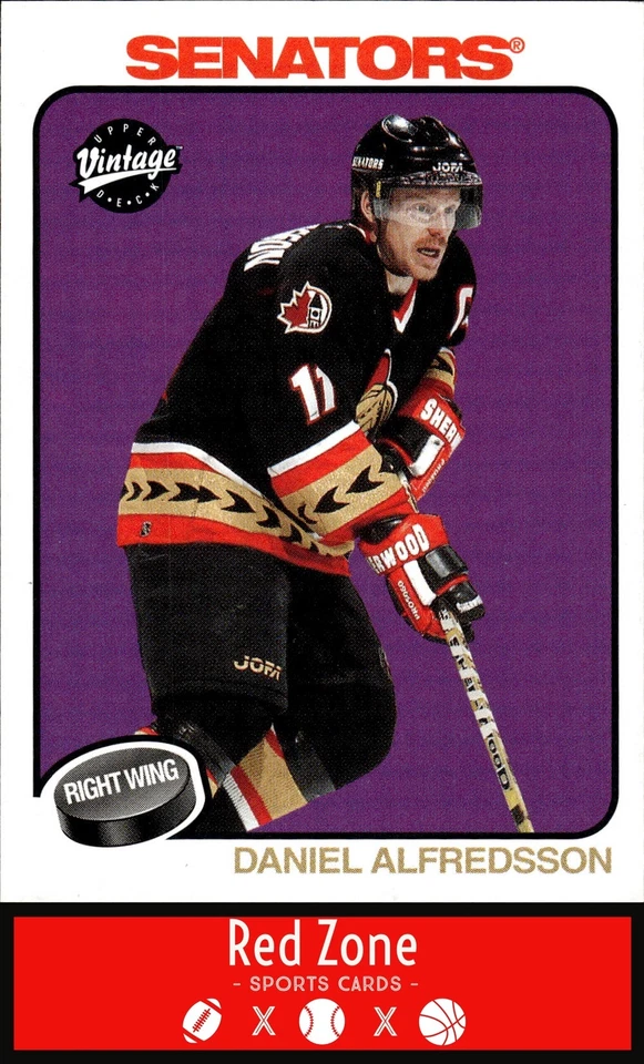 2001-02 Upper Deck Vintage - #177 Daniel Alfredsson NM Set Break. - Image 1 of 2