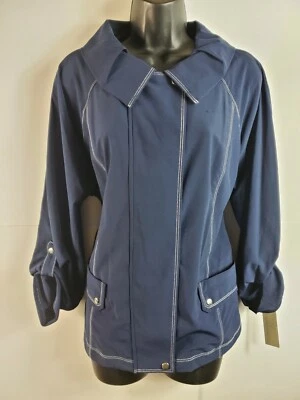 Laura Ashley Jacket Blue Lightweight Athletic Chest 38" Length 25" - Image 1 of 4