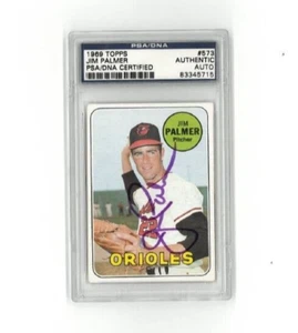 1969 Topps #573 Jim Palmer Auto PSA Authentic - Addt'l Karten Versand KOSTENLOS!  -0104 - Bild 1 von 2